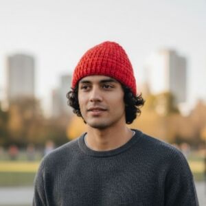 Red Crochet Hat DUPLICATE FROM WOMEN